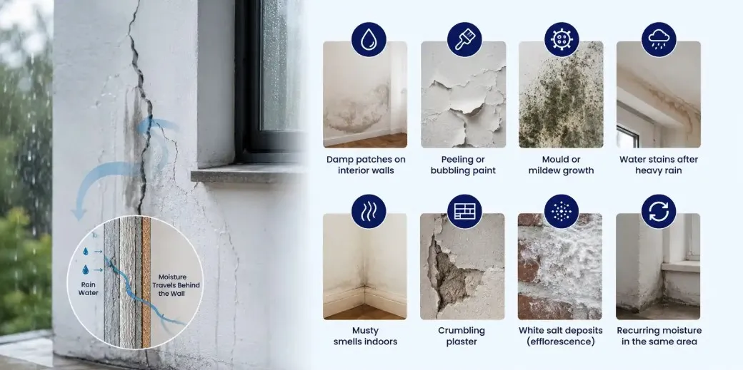 Common Signs That Wall Cracks Are Causing Water Leakage
